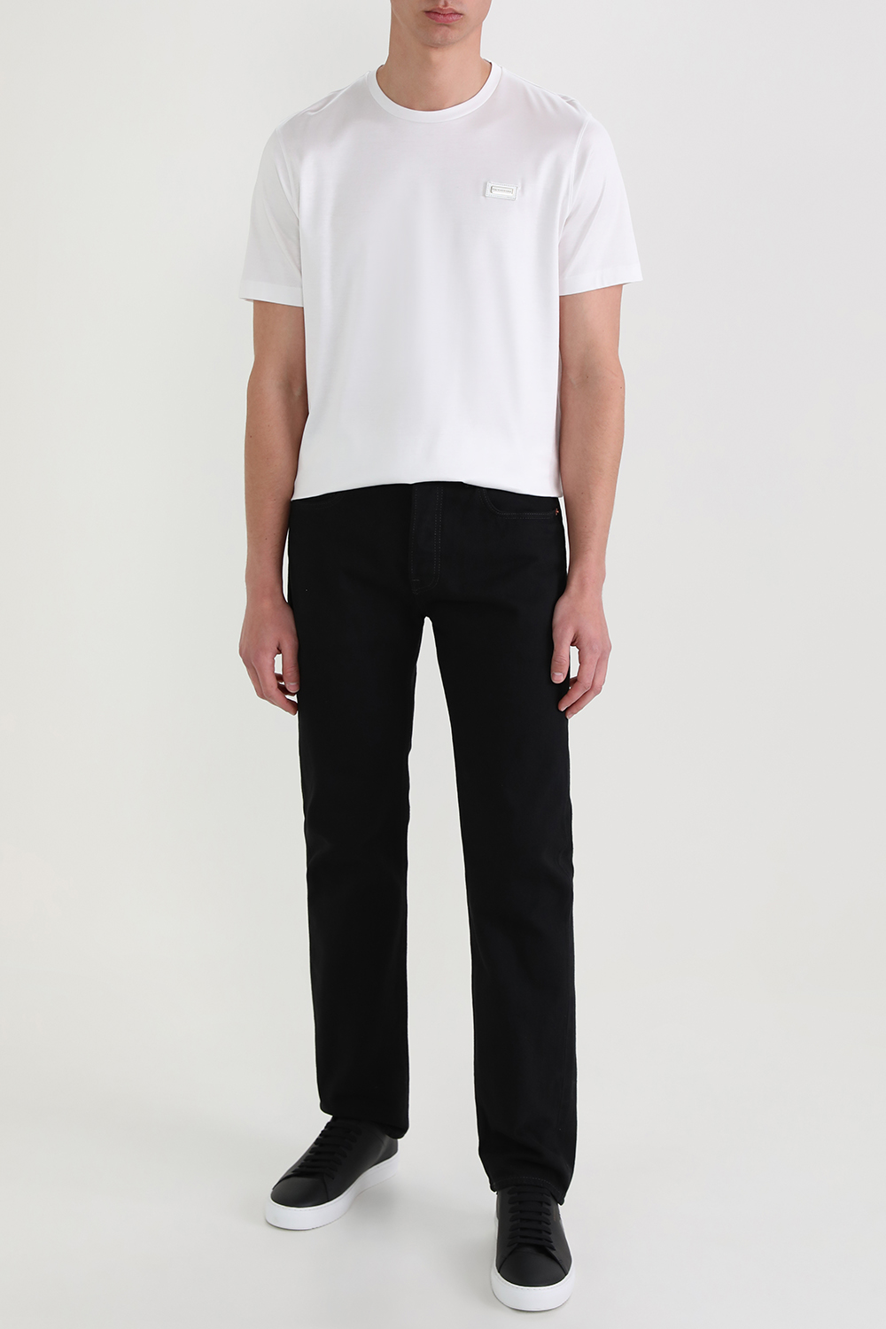 חולצת טי מכותנה עם פאץ'